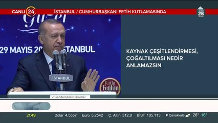 Cumhurbaşkanı Fetih kutlamasında