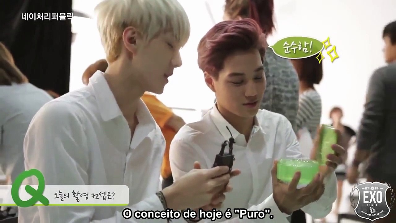 131007 Bastidores do EXO para a Nature Republic [PT-BR]