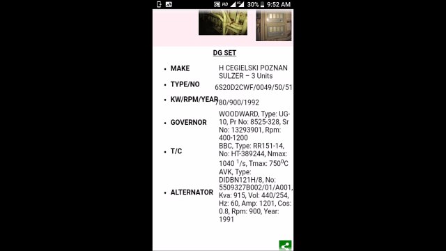 H Cegielski Poznan Sulzer 3 Units 6S200D2CWF 0049 50 51 870 kw 1992 Diesel generators