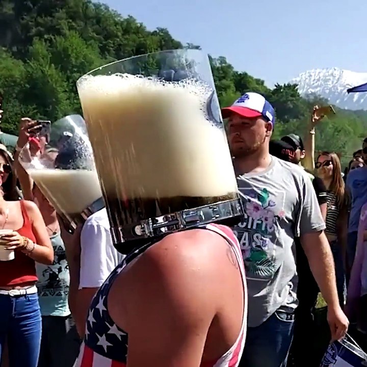 Concours de buveur de bière plutot risqué!