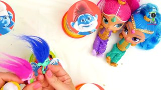 Shimmer & Shine Smurfs Fidget Spinner Game! Learn Colors w Smurfette, Gargamel & Trolls!