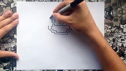 Como dibujar a donkey Kong pixelado | how to draw donkey kong