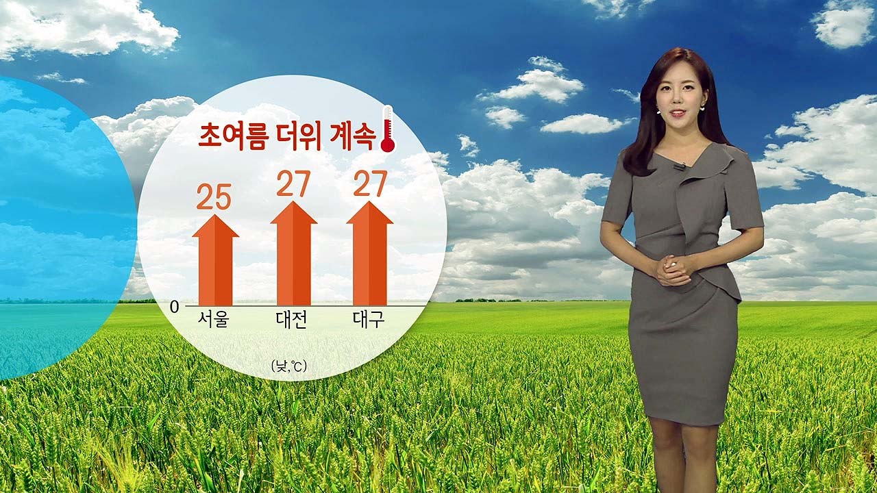 [날씨] 아침 중부 빗방울, 오후 남부 소나기...초여름 더위 / YTN