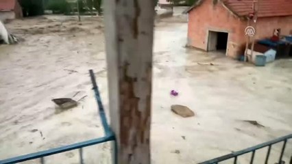 Yöreli'de Evleri Su Bastı, Hayvanlar Telef Oldu