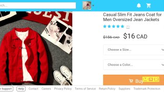 Possible Scam of wish.com (Red Ruby Jean Jacket)?