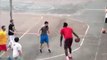 Joel Embiid ruthlessly dominating pickup hoops