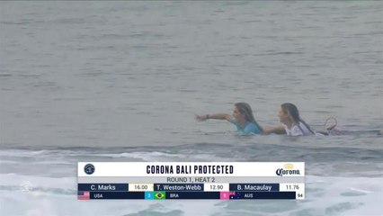 Les meilleurs moments de la série de T. Weston-Webb, B. Macaualay et C. Marks (Corona Bali Women's Pro) - Adrénaline - Surf
