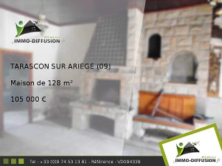 Maison A vendre Tarascon sur ariege 128m2 + Terrain 1461m2