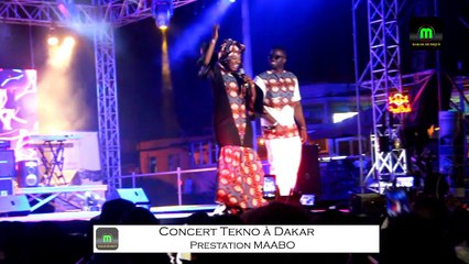 Prestation du couple Maabo au concert de Tekno, à Dakar.