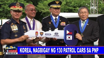 Korea, nagbigay ng 130 patrol cars sa PNP