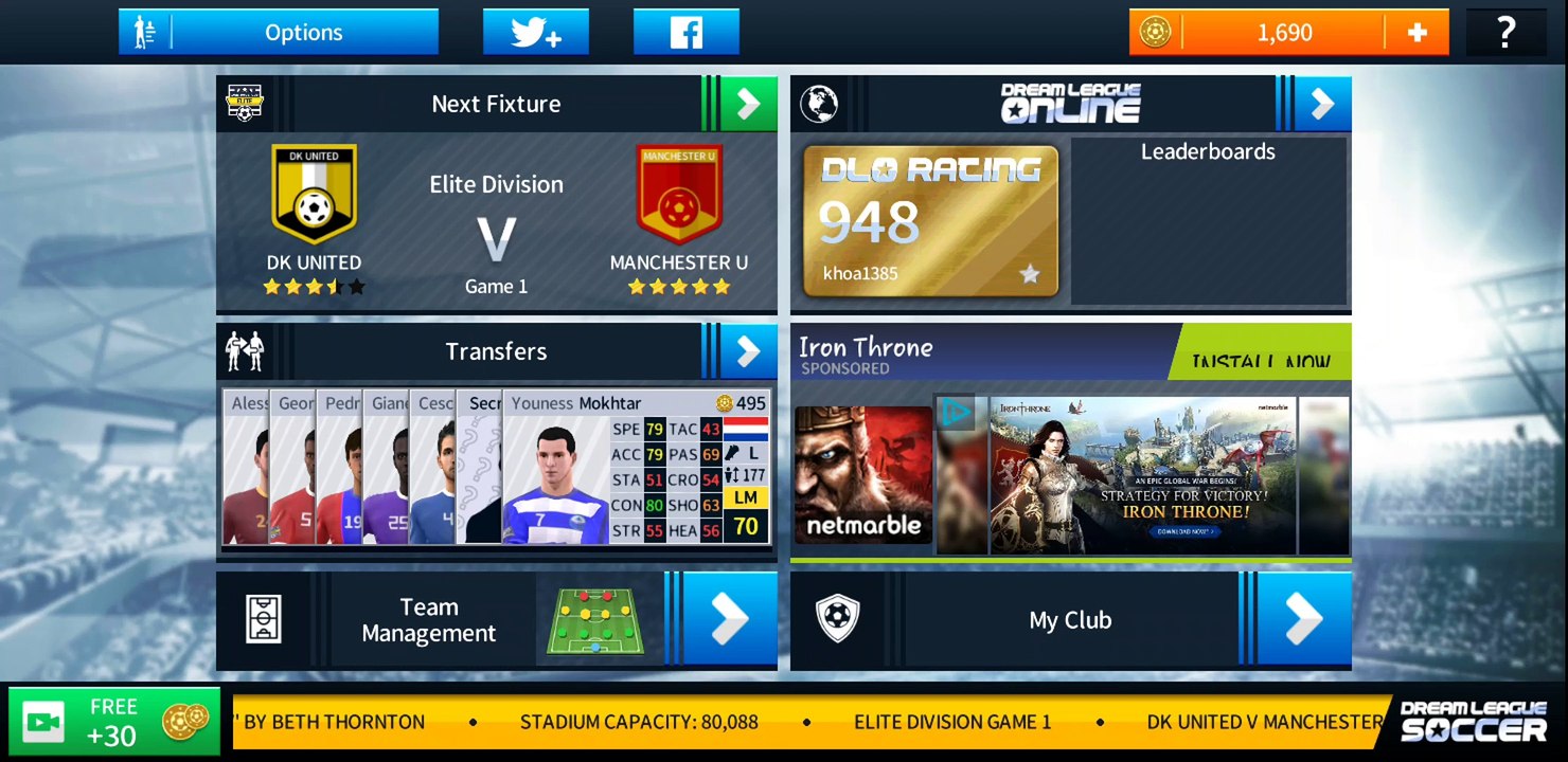 Dream League 2018 IOS Android - Season 2 - Game 2