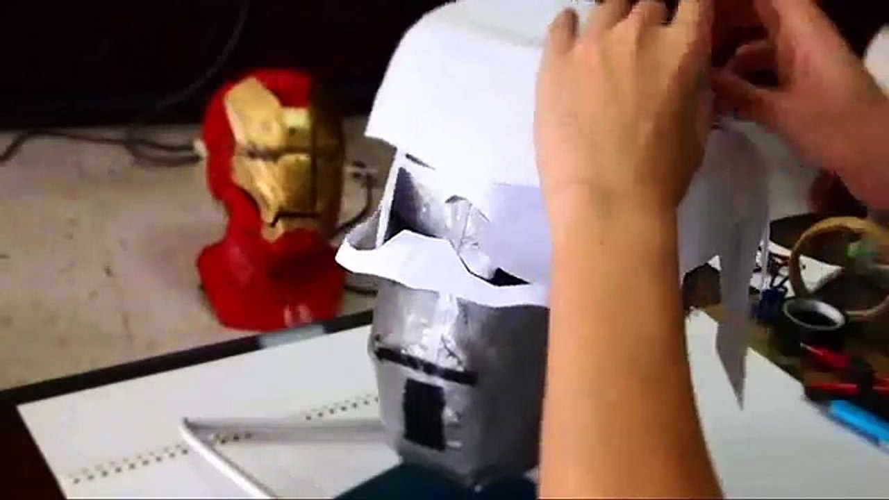 DIY Captain America Mask Part 1 - Cardboard (template) Costume How to