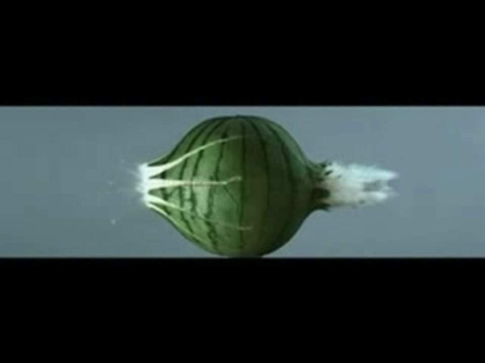 Effet d'une balle d'arme au ralenti