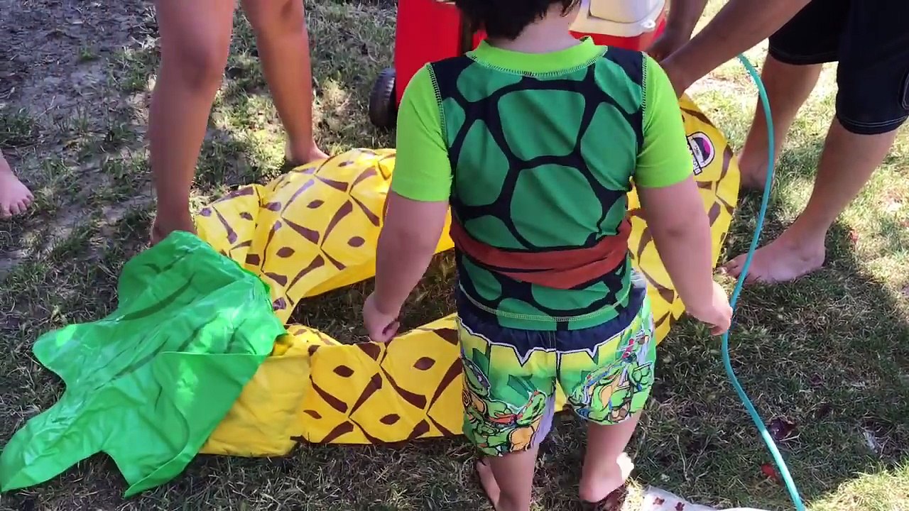 Pool party with giant pool floats!