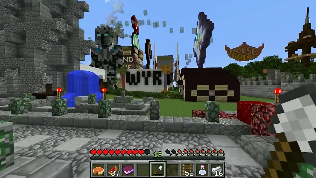 PopularMMOs Minecraft  WOULD YOU RATHER BUILDING! - HEAD HUNTER THEME PARK [5]