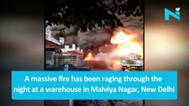 Fire rages in Delhi's Malviya Nagar; IAF choppers join operation