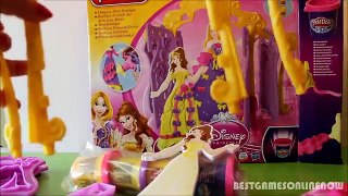 Disney Princess Play-Doh Dress Up-Rapunzel and Belle Play Dough Modeling