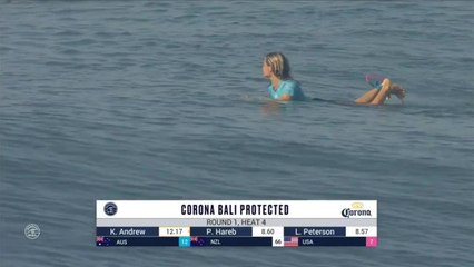 Les meilleurs moments de la série de L.Peterson, K.Andrew et P.Hareb (Corona Bali Women's Pro) - Adrénaline - Surf