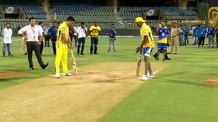Dhoni # vs Bravo Full Video  Race Between MS Dhoni and DJ Bravo#