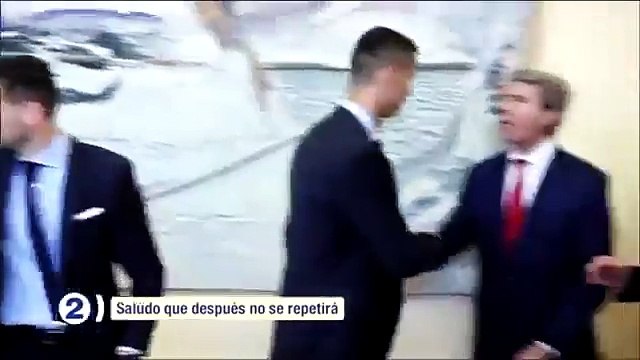 Florentino Perez and Cristiano Ronaldo does not speak (no handshake)