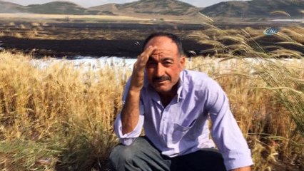 Nurdağı'nda buğday tarlasında çıkan yangın korkuttu