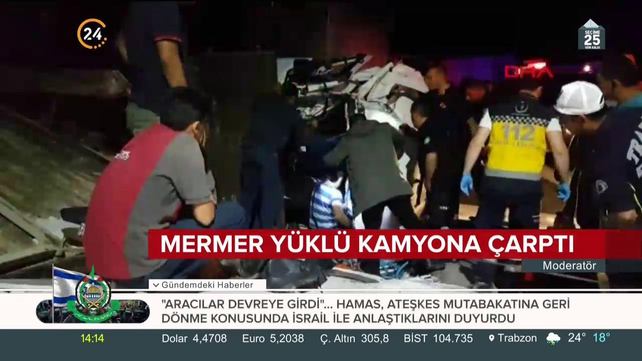 TIR arkadan çarptı