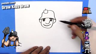 How To Draw the Miner from Clash Royale - EASY - Step By Step