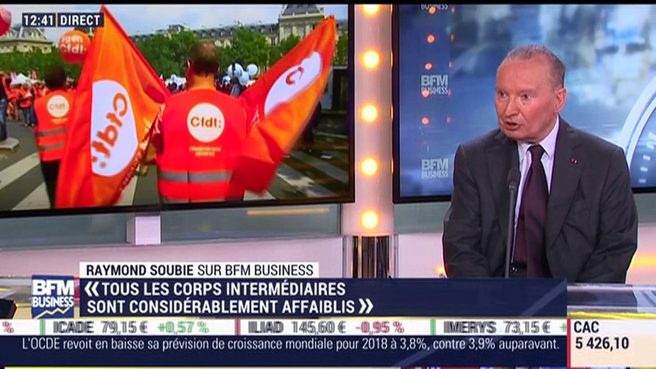 "Les syndicats sont un peu dans l'ancien monde", Raymond Soubie - 30/05