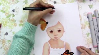 Using Markers Again! | YouTube Artists Collective | Monarch Butterfly