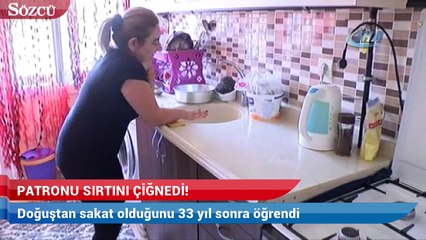 İş yerinde düşüp patronu belini çiğneyince sakat kaldı