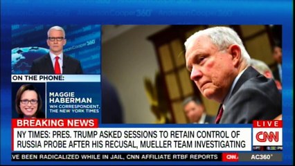 Maggie Haberman on Trump Asked Sessions to Retain Control of Russia Inquiry After His Recusal. #CNN #FoxNews #Breaking #Breakingnews #DonaldTrump #MaggieHaberman #NewYorkTimes #JeffSessions