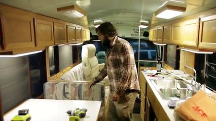 Tour of Double Decker School Bus Conversion - Tiny House - ep. 02