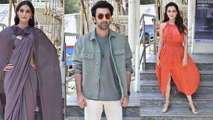 Sanju Trailer: Dia Mirza, Sonam & Ranbir Kanpoor carry Casual Style for the Launch | FilmiBeat