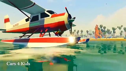 CARS SPIDERMAN Cartoon Water Jet EPIC FUN Water PARTY Superheroes Fun Video + Children Songs