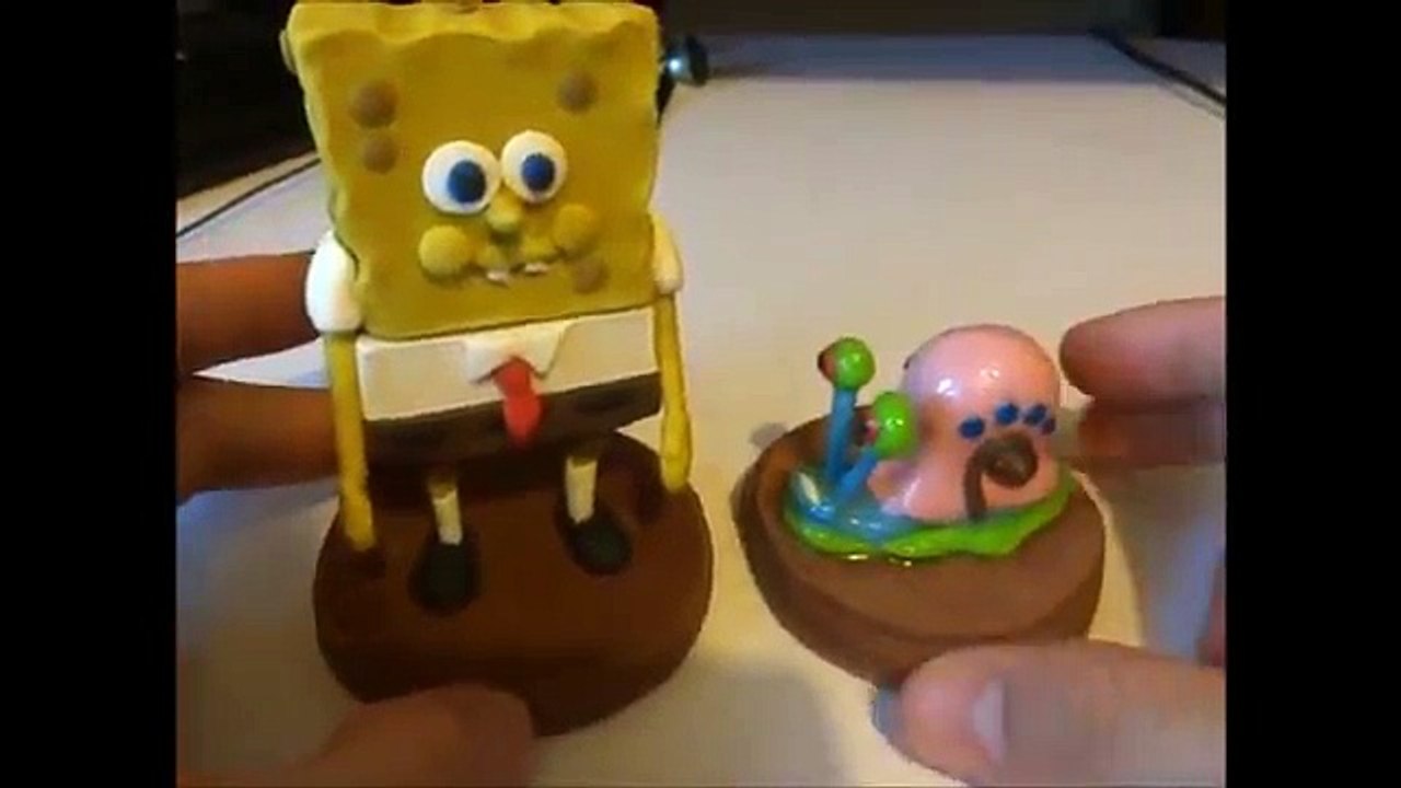 bob esponja de plastilina