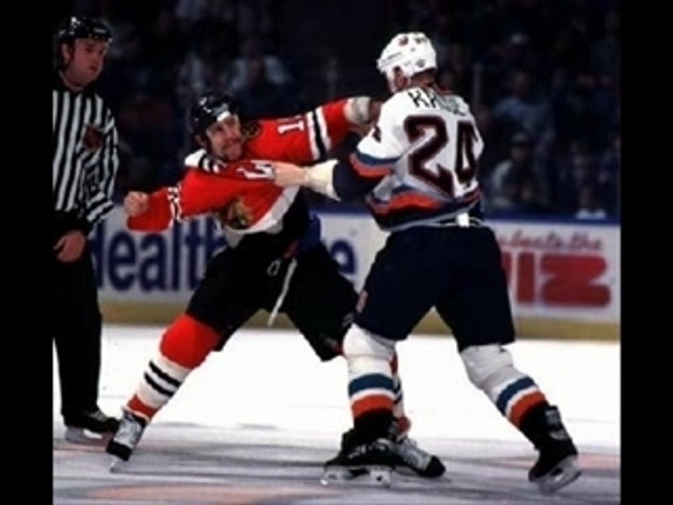 Hockey hits and fight