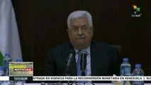 Presidente de Palestina rechaza ataque aéreo israelí