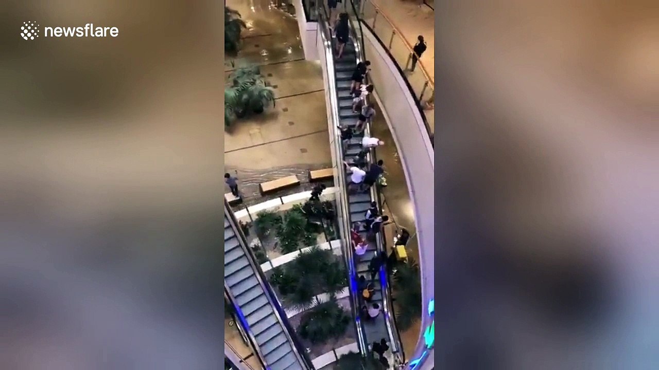 Shopping mall floods in German city of Wuppertal