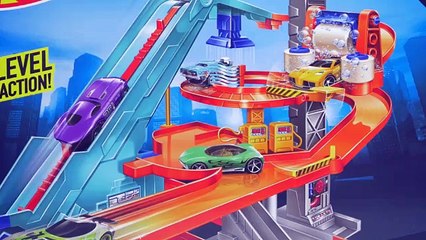 Hot Wheels Mega service station toys & Disney Cars Tomica toy
