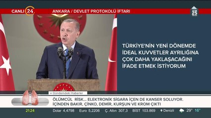 Cumhurbaşkanı Erdoğan devlet protokolü iftarında