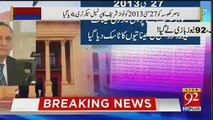 92 News Intense Story Revealed about Nasir Saeed Khosa