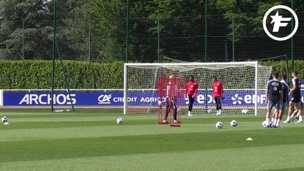 Les Bleus régalent à l'entraînement