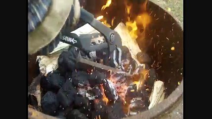 Forging a Railroad Spike Bottle Opener