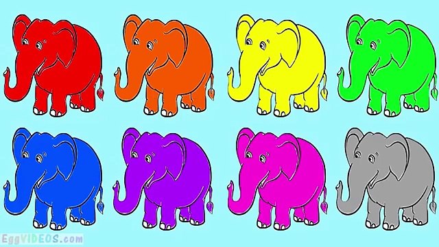 Learn Colors with Surprise Egg Elephant Coloring Pages Rainbow Ice Cream Popsicle Duck