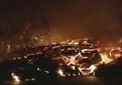 Footage Captures Lava Flow Engulfing Two Homes in Leilani Estates