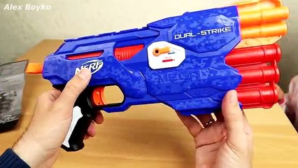 NERF Dual-Strike из Китая. Стреляем с Настей по мишеням!
