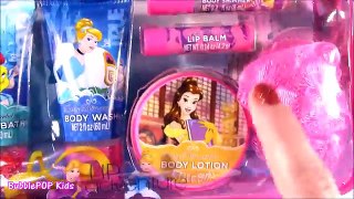 Disney Princess Bath & Beauty KIT! Belle Lotion! Rapunzel Body Shimmer! Ice Cream Lip Balm! Trolls!