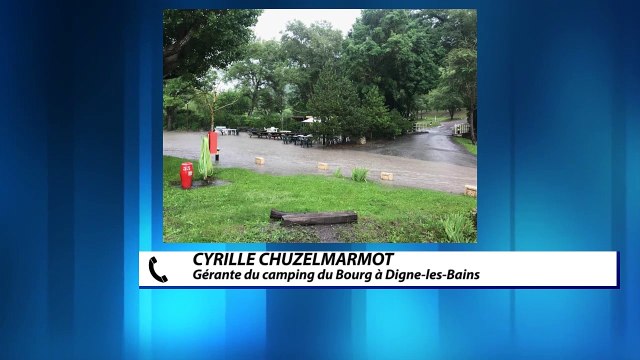 D!CI TV : Digne-les-Bains : 93 personnes évacuées du camping du Bourg suite aux orages