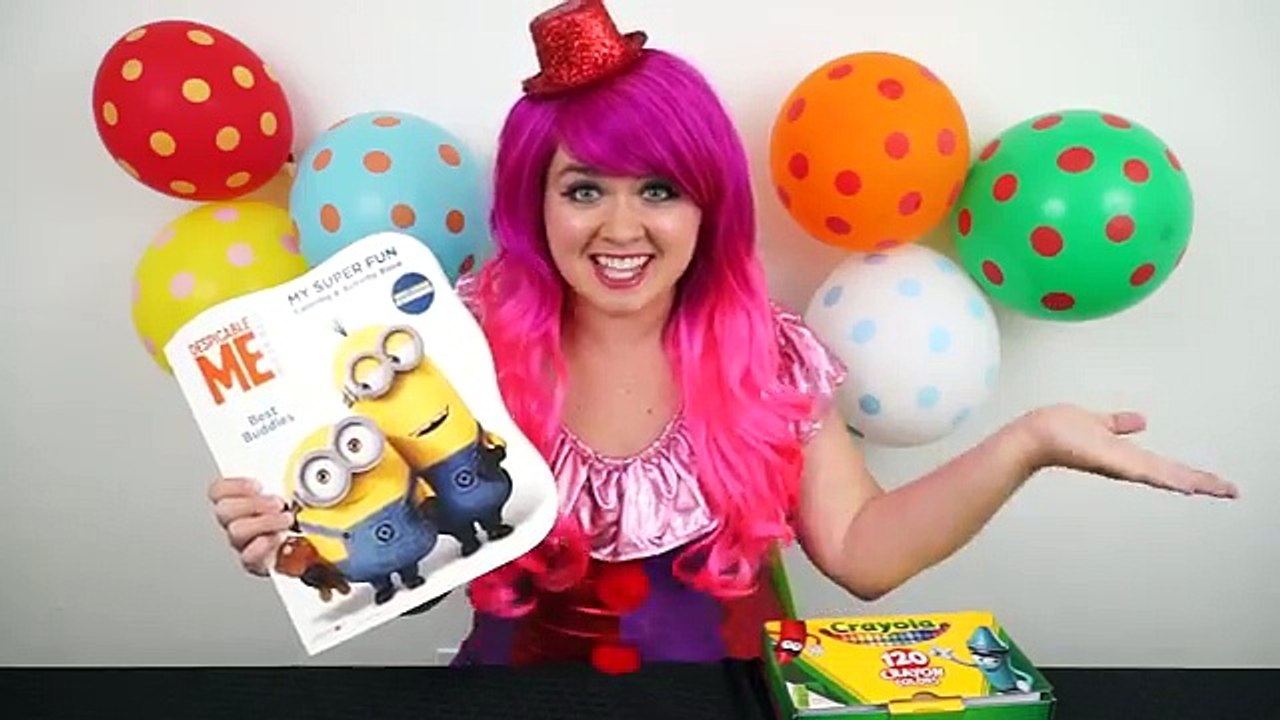 Coloring Minions Despicable Me Coloring Book Page Crayola Crayons | KiMMi THE CLOWN