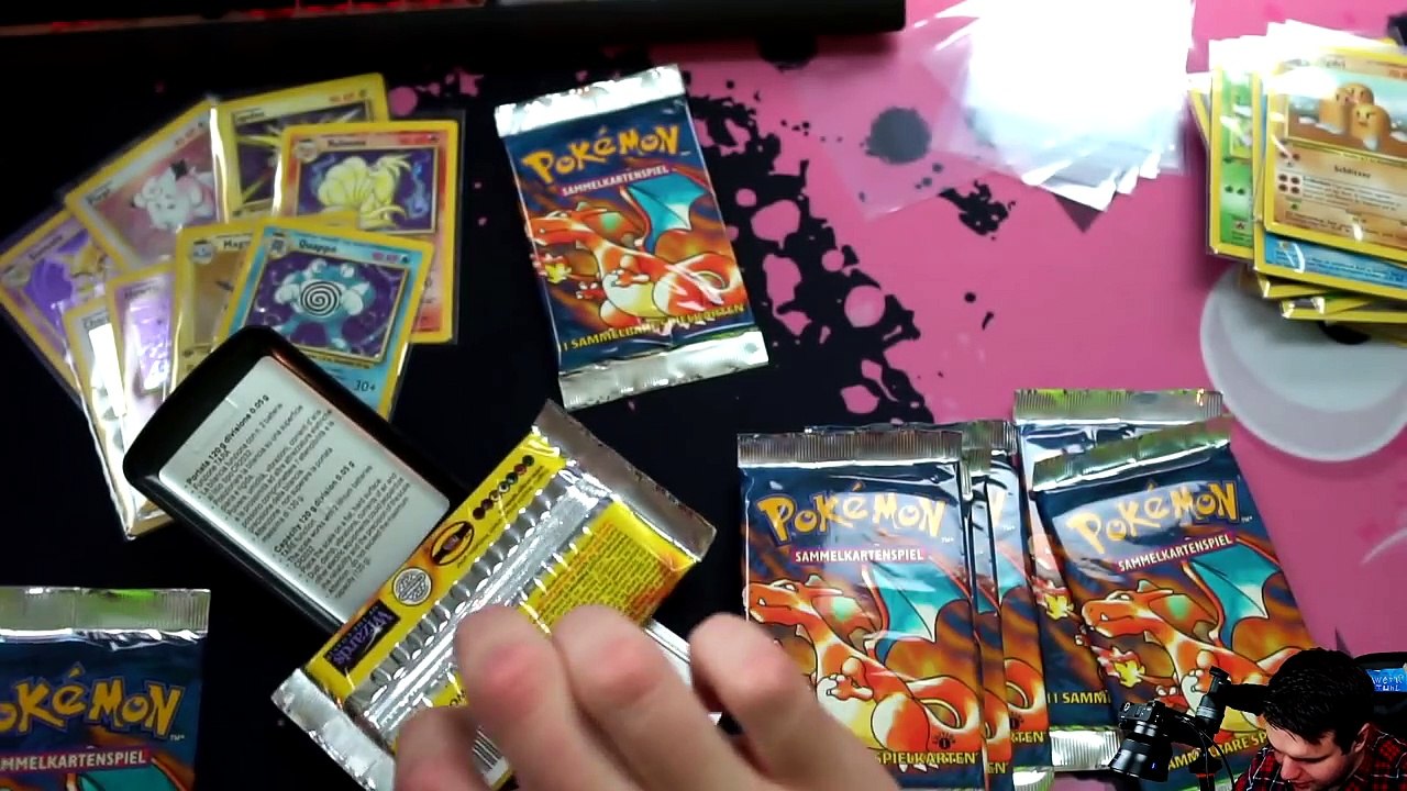 Pokemon 1st Edition Base Set Unboxing #3 - DA IST DAS DING! 10 Glurak Packs!